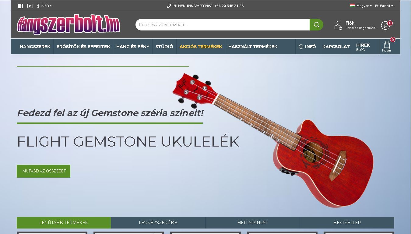 Hangszerbolt webáruház